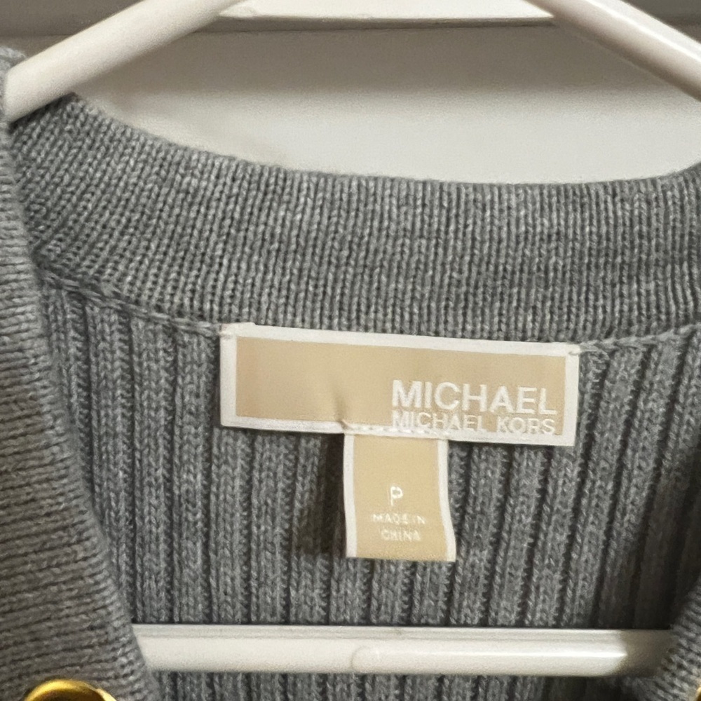 Michael Kors Lace Up Grey Sweater - Picture 3 of 5